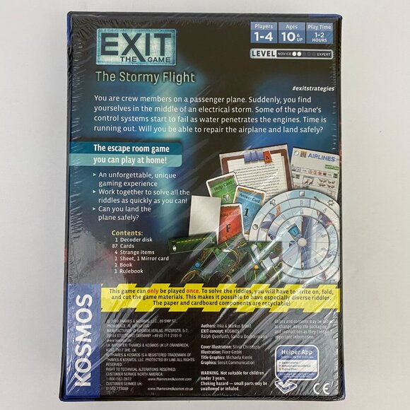 Exit the Game The Stormy Flight Escape Room at Home Game 1-4 Players Ages 10+ - Picture 7 of 8